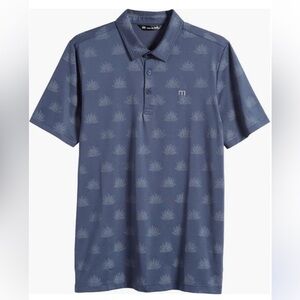 NWOT Travis Mathew Men's At The Buffet Golf Polo Shirt Dress Blues Size …
